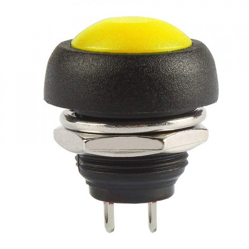 12mm Momentary Yellow Push Button