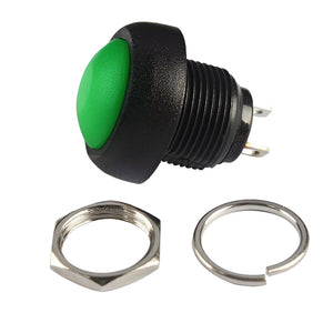 12mm Momentary Push Button - Green