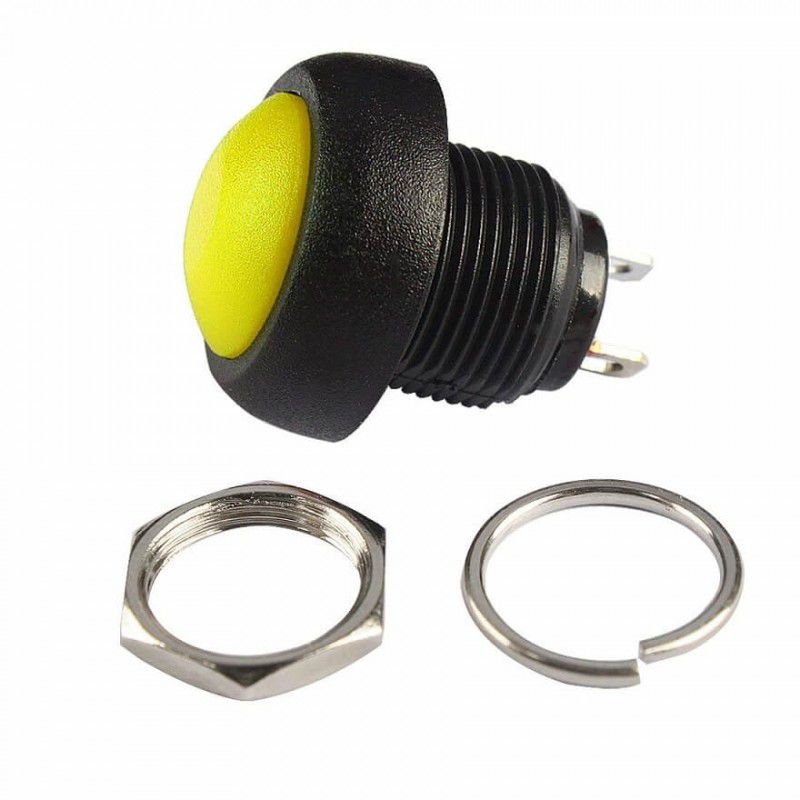 12mm Momentary Yellow Push Button