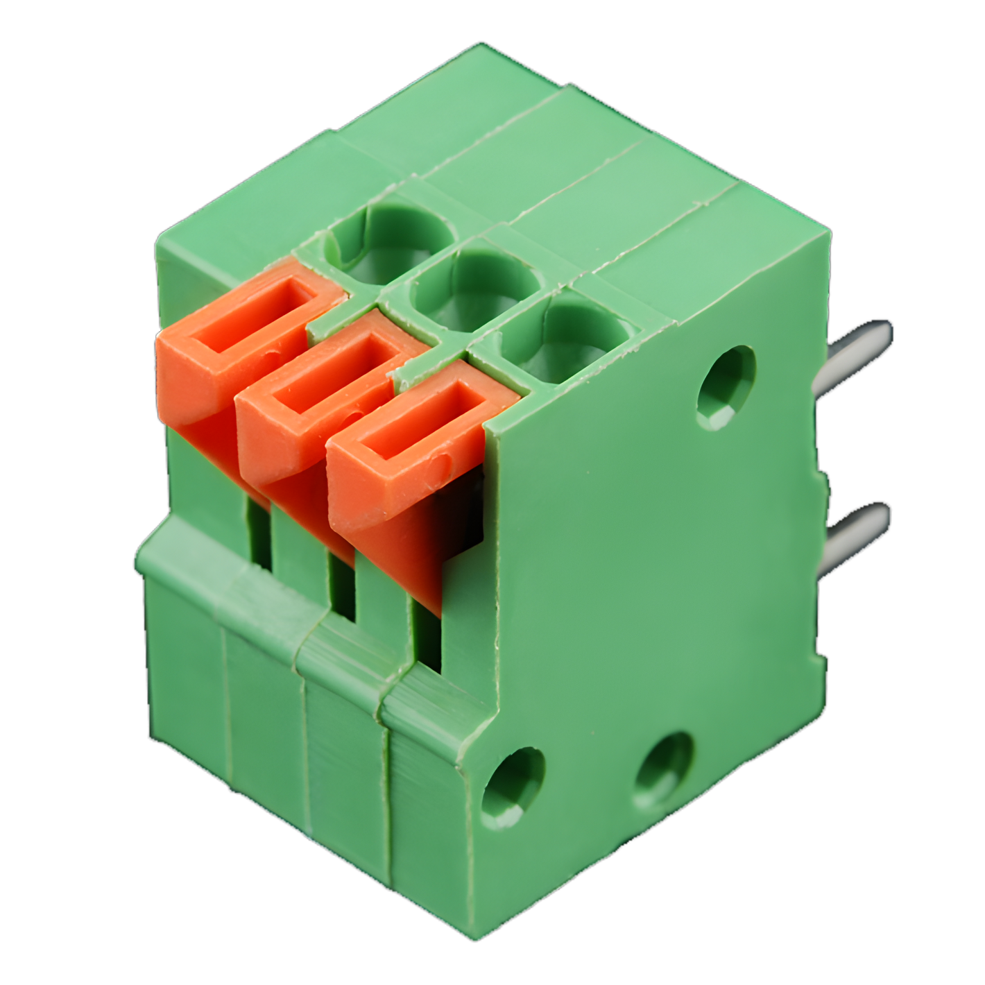 PCB Mount Spring Terminal 3 Way (Side Entry)