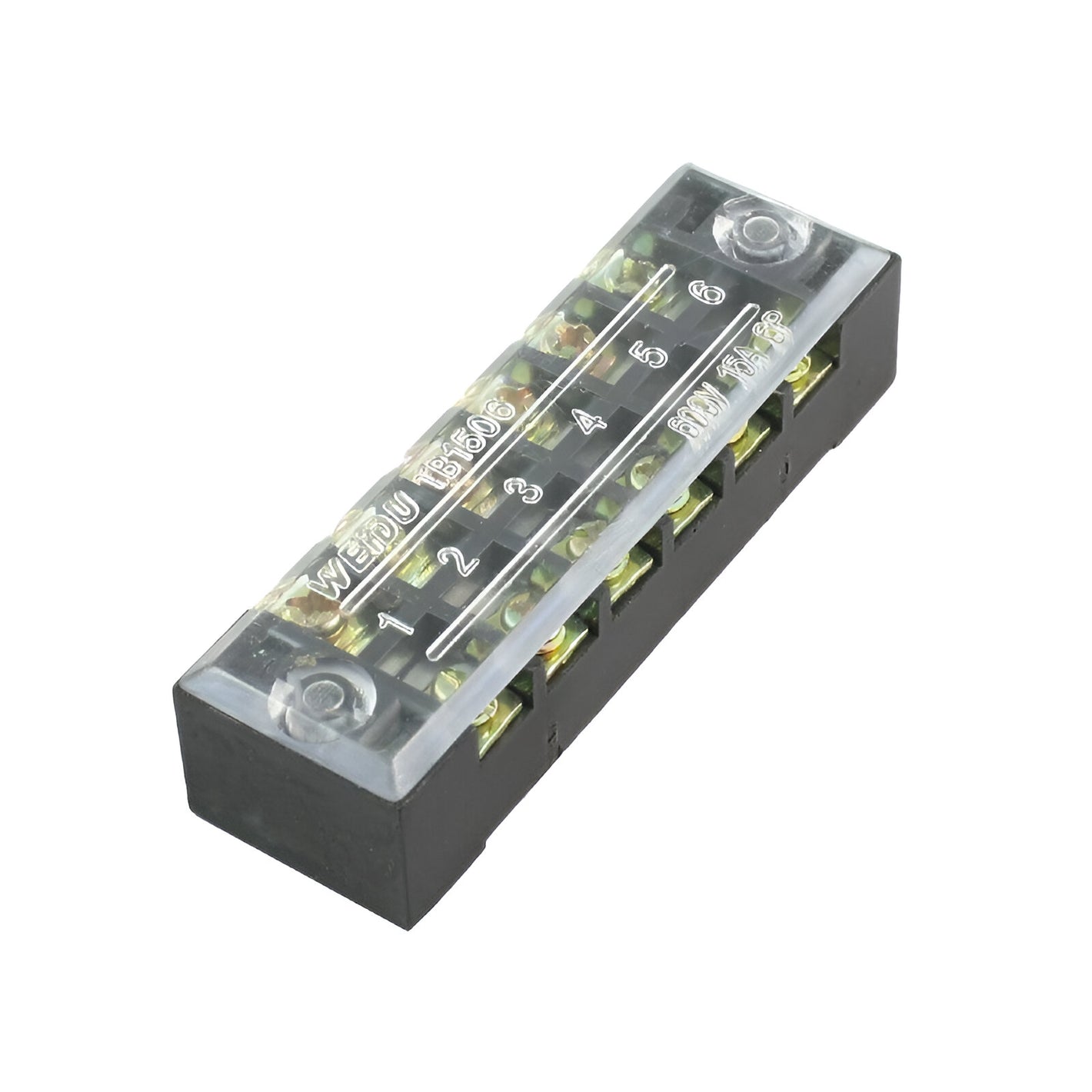 6 Way 15A 600V Terminal Block