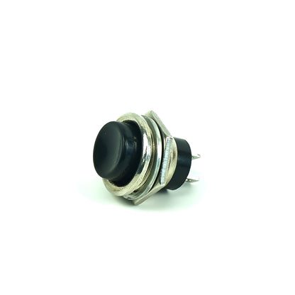 SPST Black Push On Pushbutton Switch